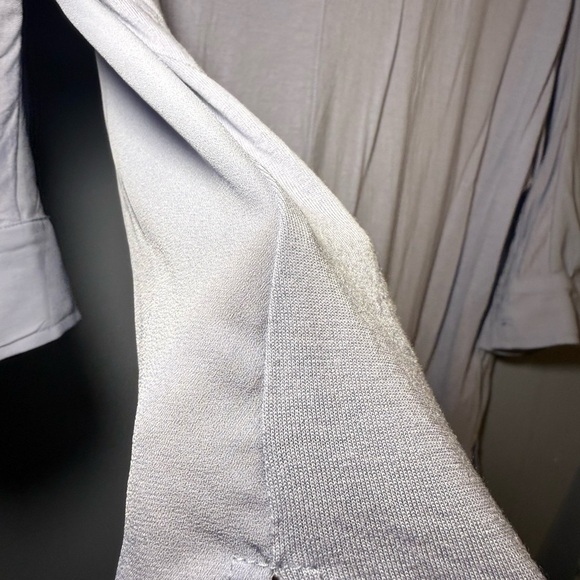 LOFT Light Blue Button-Up Blouse, XS- oversized - Picture 5 of 5